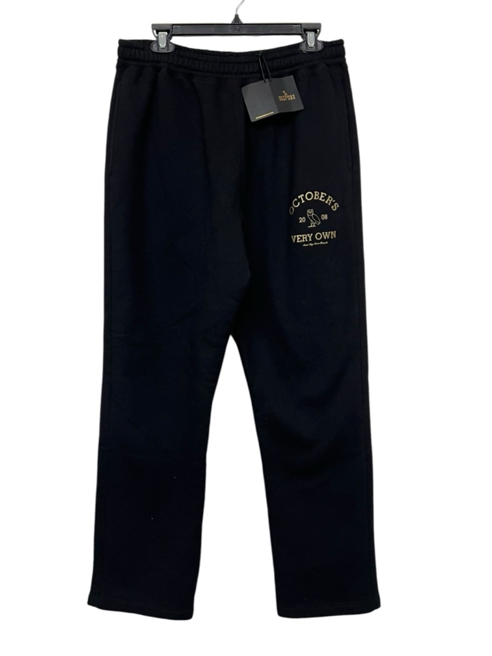 NEW OVO Octobers Very Own Black Collegiate Sweatpants Medium